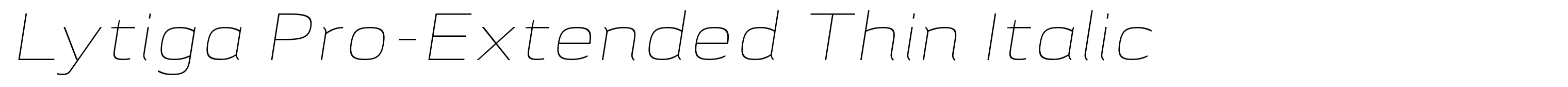 Lytiga Pro-Extended Thin Italic